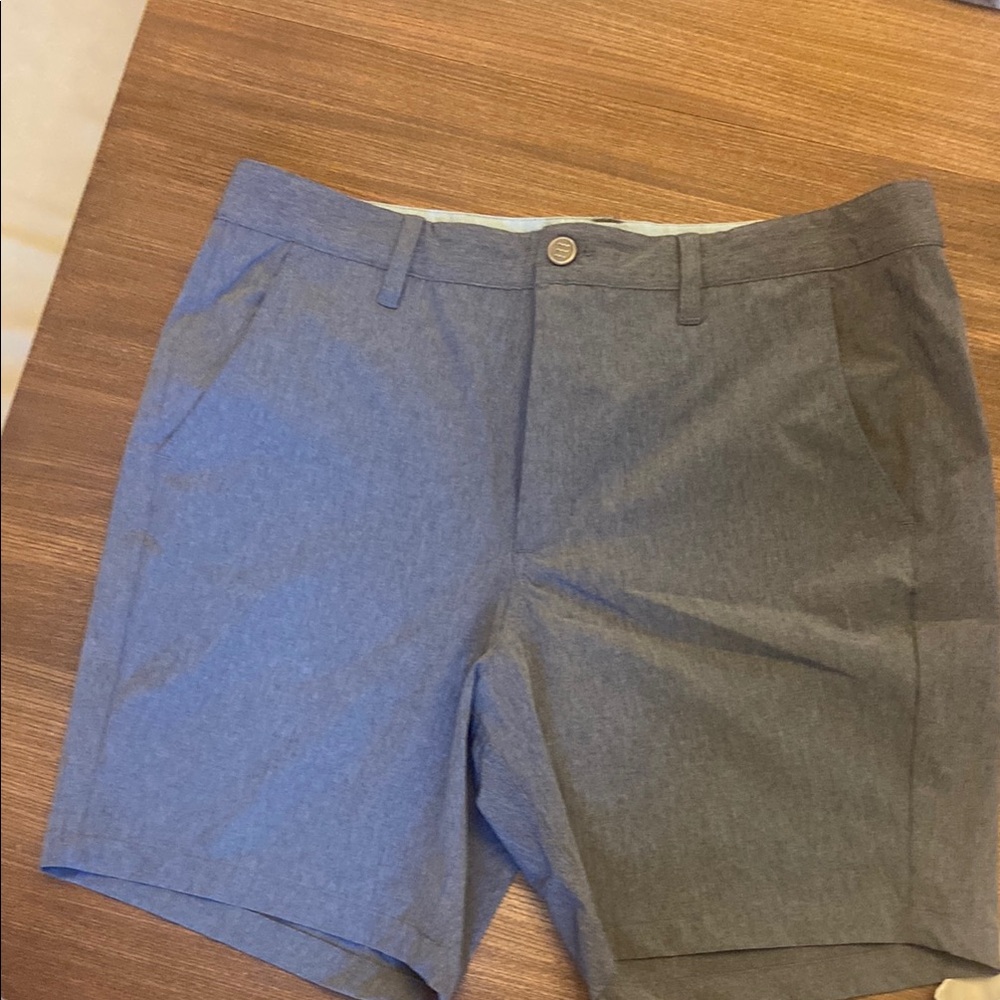 Free Fly Apparel Men's Flat Front Shorts - Blue Gray